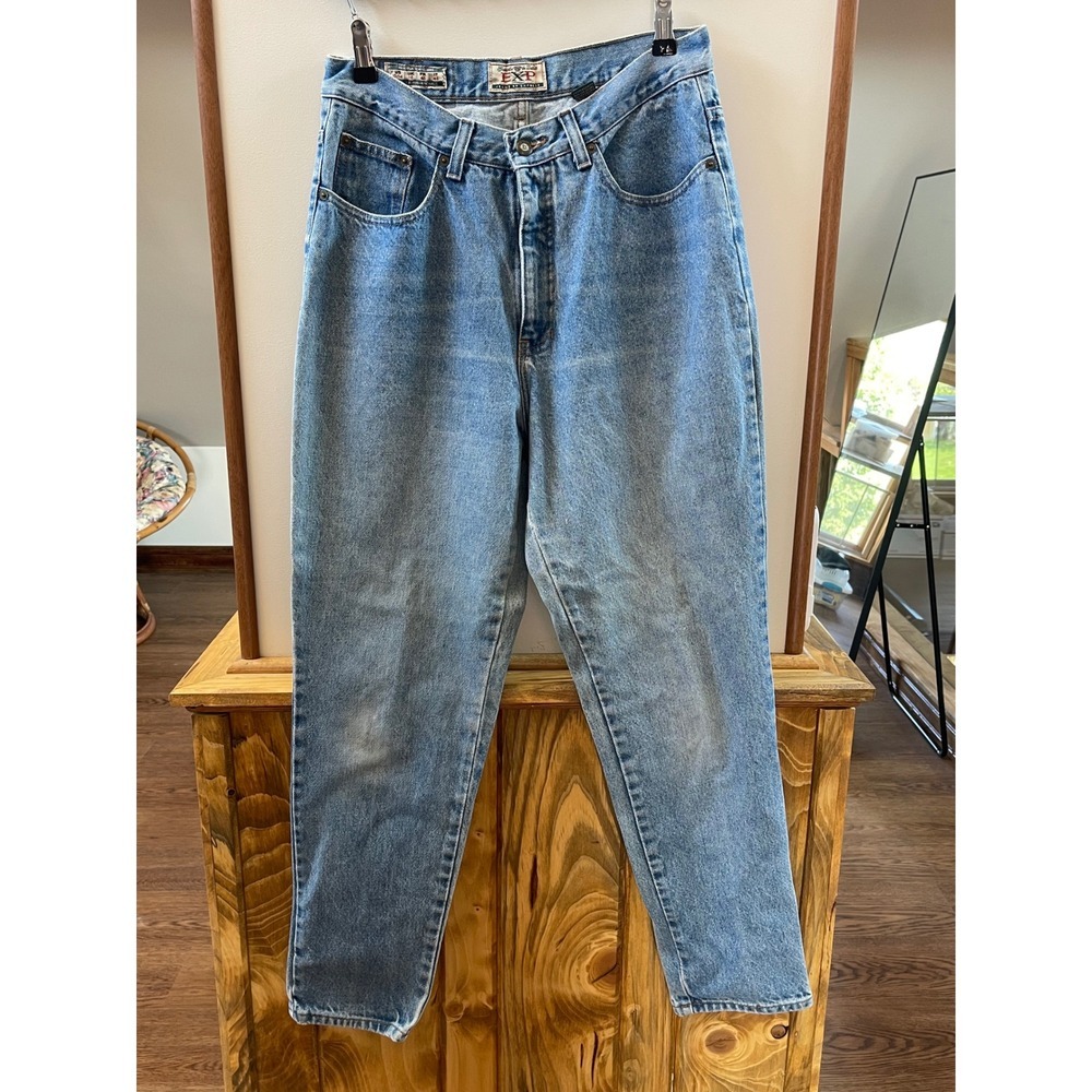 Vintage Express EXP Jeans Womens 13/14 High Waisted Tapered Leg Medium Wash USA